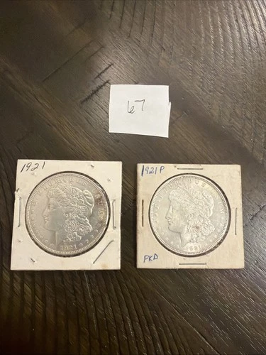 Set Of 2 Pluribus 1921 Silver One Dollar US Coin Lot 67