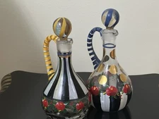 Mackenzie Childs Oil and Vinegar Cruet Set
