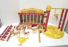 Vintage 1960's Fisher Price Circus Ring Play Wagon Set w/ Animals & Ringleader