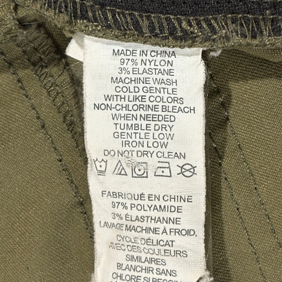 Prana Meme Cargo Pants Women’s 12 Olive Skinny Stretch Flap Pockets - Image 3 of 4