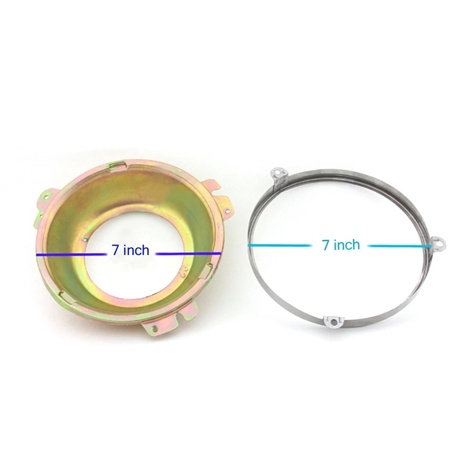 APTO PARA DATSUN 73-83 B210 210 B310 310 120Y 140Y 7" PAR DE MARCOS DE SOPORTE DE FAROS Foto 3 de 4