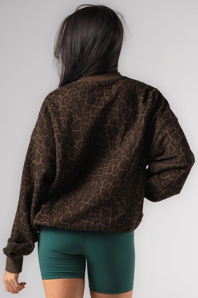 Talla S/M - Acta Wear Essential Cuello Redondo Estampado Leopardo Limitado NUEVA PREVENTA Foto 3 de 4