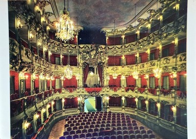 Postcard Munich Residence Cuvillier Theatre Interior