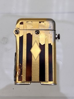 Ancien Briquet Thorens lighter Suisse double claw plaque finance art deco