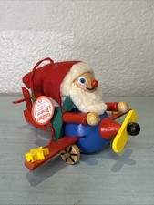 Steinbach Wooden Santa Pilot Flying Airplane ...