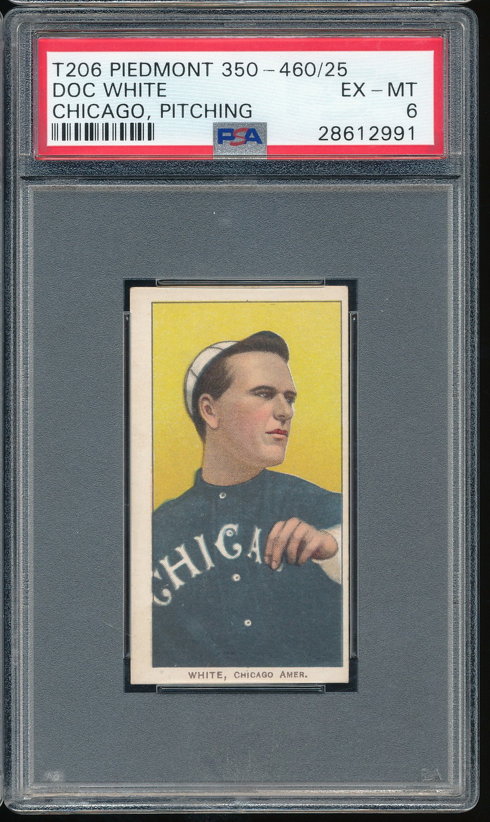 T206 Piedmont 460/25 Doc White (Pitching) PSA 6 - White Sox - POP 31