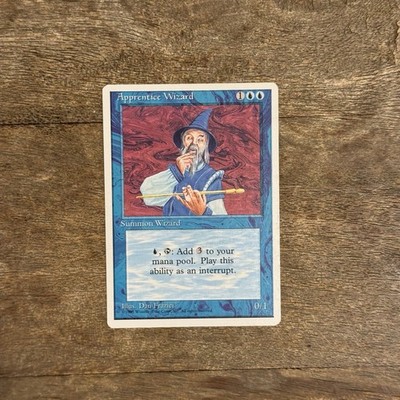 Apprentice Wizard NM 4th Edition 1995 MTG Magic the Gathering TCG