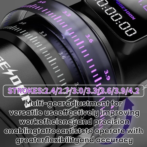 POSEIDON Wireless Tattoo Pen 2.4-4.2mm Stroke 2300mAh Digital Screen image 4