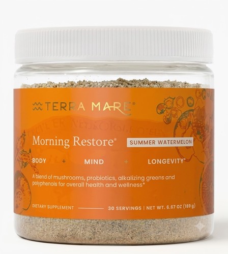 Terra Mare Morning Restore Strawberry Lemonade Superfood Powder 30 Servings USA