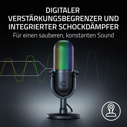 Seiren V3 Chroma RGB USB Mikrofon mit Tap to Mute (Reaktive Beleuchtung - Bild 14 von 24