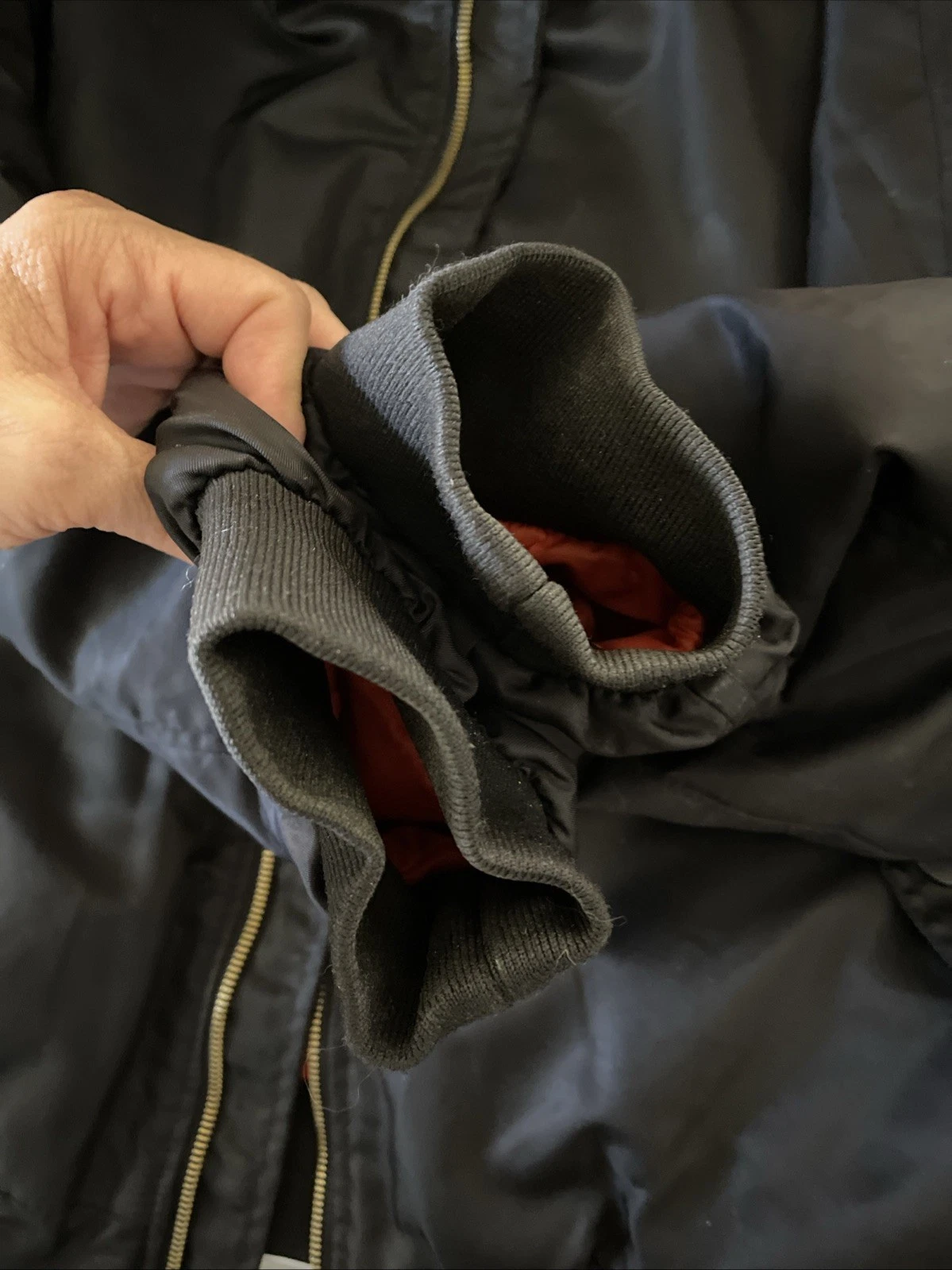 ASSTseries Japan Nike MA-1 Black Full Zip Bomber Jacket Men 6XL image 9