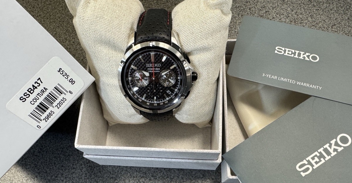 Seiko Coutura Quartz Chronograph 42.0 mm Black Dial Least Men's
