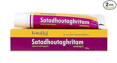 3 x Kottakkal Ayurveda Satadhoutaghritam Cream For Burnt Skin Wrinkles Sunburn