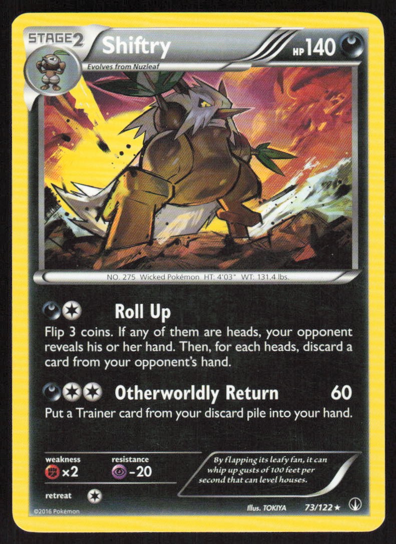 Pokemon Shiftry Rare 73/122 XY - BREAKpoint LP