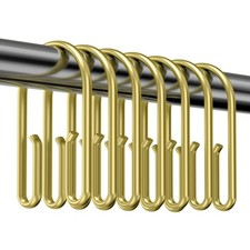 Gold Shower Curtain Hooks Rings  Double Sided Rust