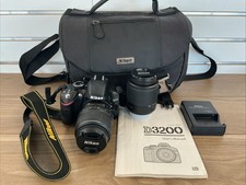 Nikon D3200 Digital Camera With 55-200mm  18-55mm Lens  Bag