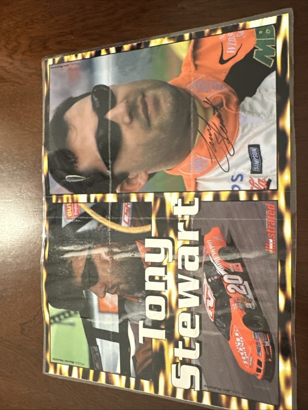 Tony Stewart Autographed Photo. Home Depot