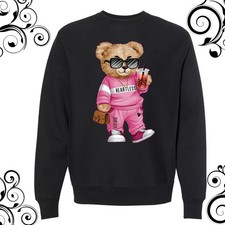 Winter Style teddy bear sweatshirt, Graphic teddy bear shirt, Unisex sweatshirt