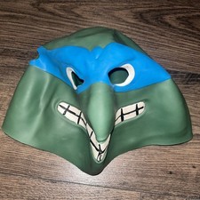 Teenage Mutant Ninja Turtles Leonardo Rubber Mask Blue 1988 Vintage