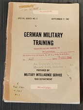 German Military Training. War Dept. September 17, 1942 German Military Training. War Dept. September 17, 1942