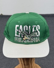 Vintage 80s 90s Philadelphia Eagles Kelly Green SnapBack Hat Cap Embroidered NFL
