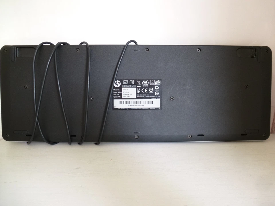 HP QWERTZ PC Tastatur Deutsch Keyboard PS/2 kabelgebunden Kabel KB-1156 schwarz - Bild 2 von 2