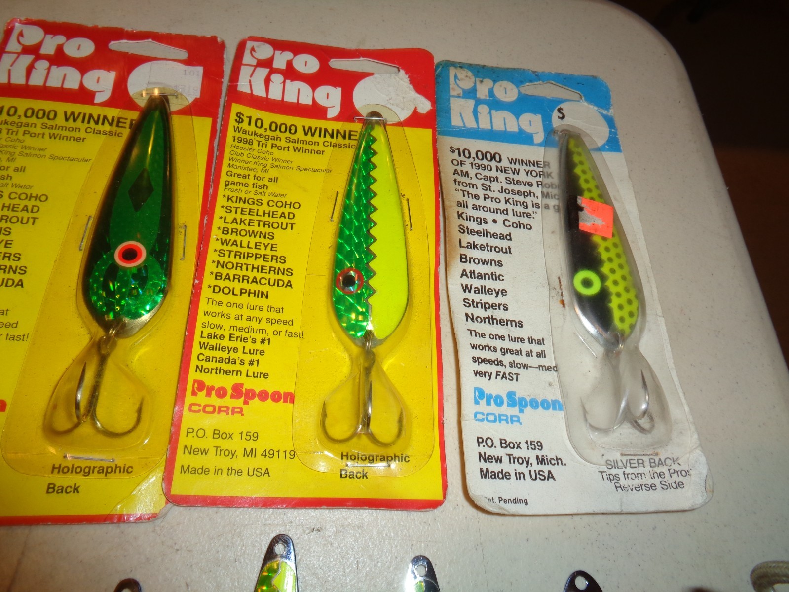 10 Pro King Fishing Spoon Lures, Salmon, Trout, Walleye, Metal Trolling Spoons - Image 3