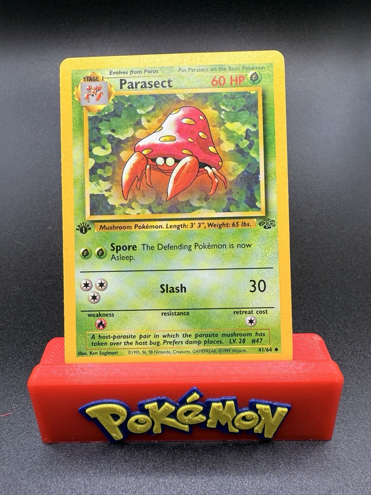 Parasect #41/64 1st Edition Jungle LP/Lightly Played Pokemon 1999