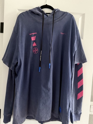 Off White Virgil Abloh Sudadera con Capucha Incompiuto Otoño Invierno 19/20 - Imagen 2 de 12