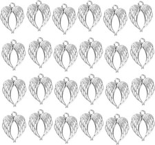 JGFinds Angel Wings Charms - 30 Pack Silver Tone for DIY Jewelry Making...