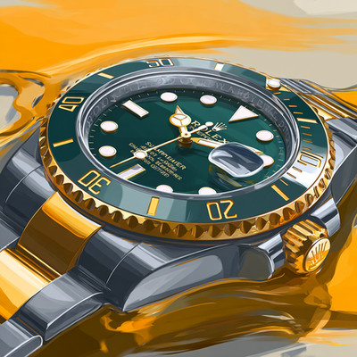 Rolex Submariner Starbucks 24x24 Giclée Art Print Ltd 1/25 Signed COA Rombley C1
