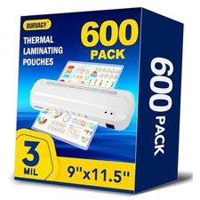 600 Pack Laminating Sheets, 3 Mil, 9 x 11.5 Inches Thermal 3Mil-600Pack
