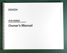 Denon AVR-4520CI Instruction Manual: Full Color 227 Pages & Protective Covers!