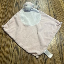 Angel Dear Pink White Monkey Security Blanket Lovey Plush Baby Toy