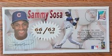 Sammy Sosa Chicago Cubs 1999 Official Commemorative MLBPA Envelope Baseball