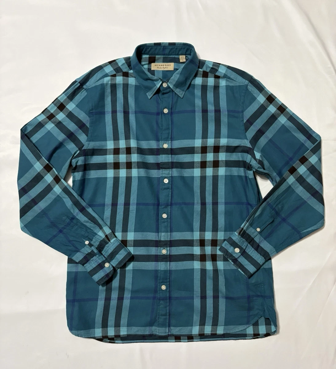 Burberry Blue Casual Button-Down Shirts for Men for sale | eBay