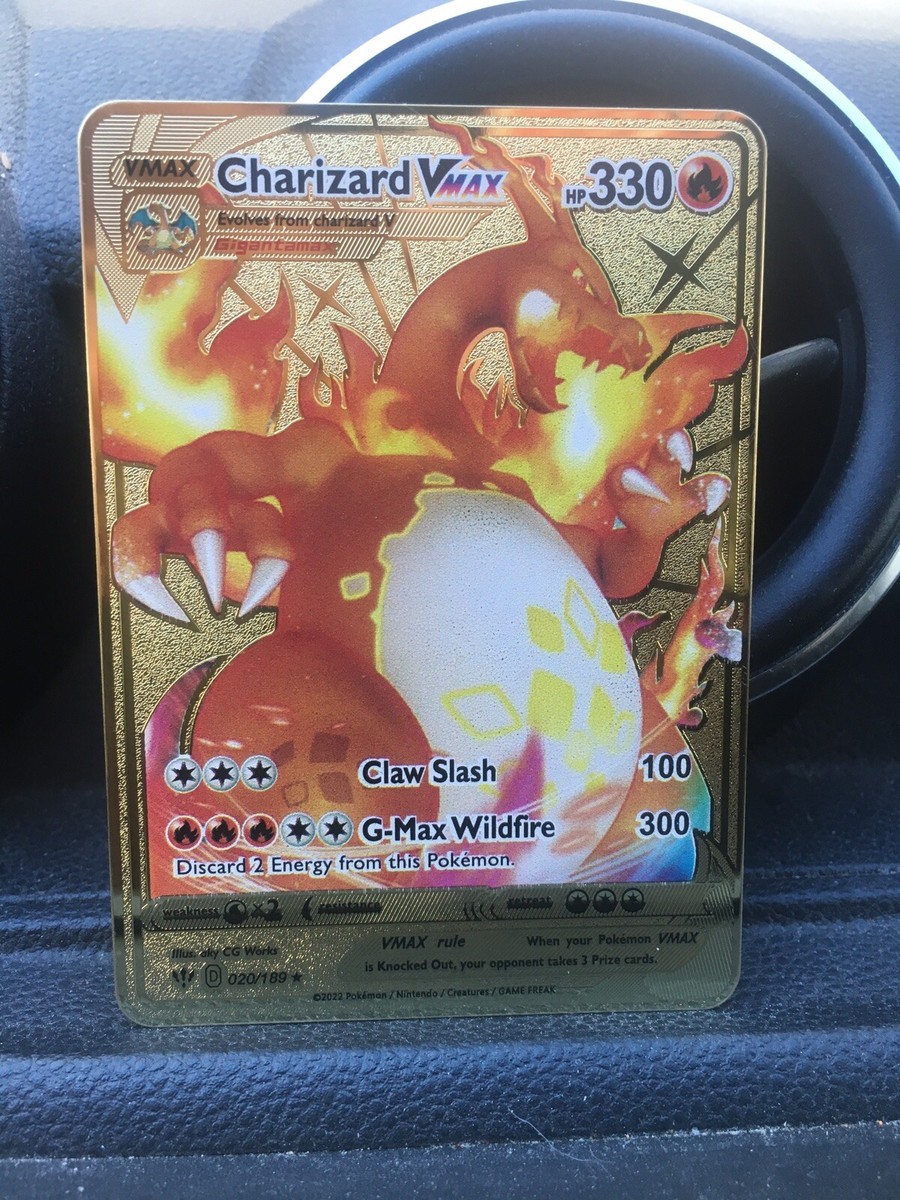 Gold Heavy Métal Pokemon Card - Charizard Vmax - HP330 - English