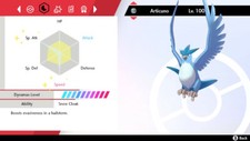 Articuno Pokemon Sword and Shield 6IV The Crown Tundra