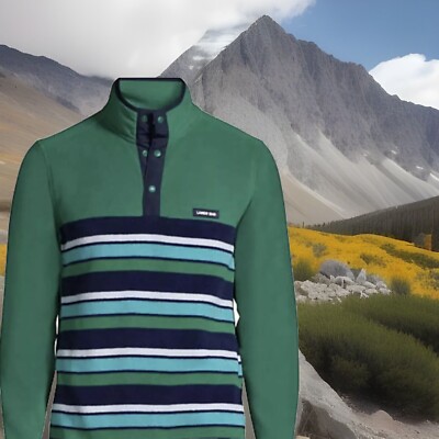 LANDS' END Heritage Fleece Snap Neck Pullover Thermacheck