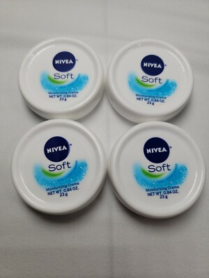 4 Pack Travel Size 0.84 Oz NIVEA  SOFT  Moisturizing Creme For Face Body Hands