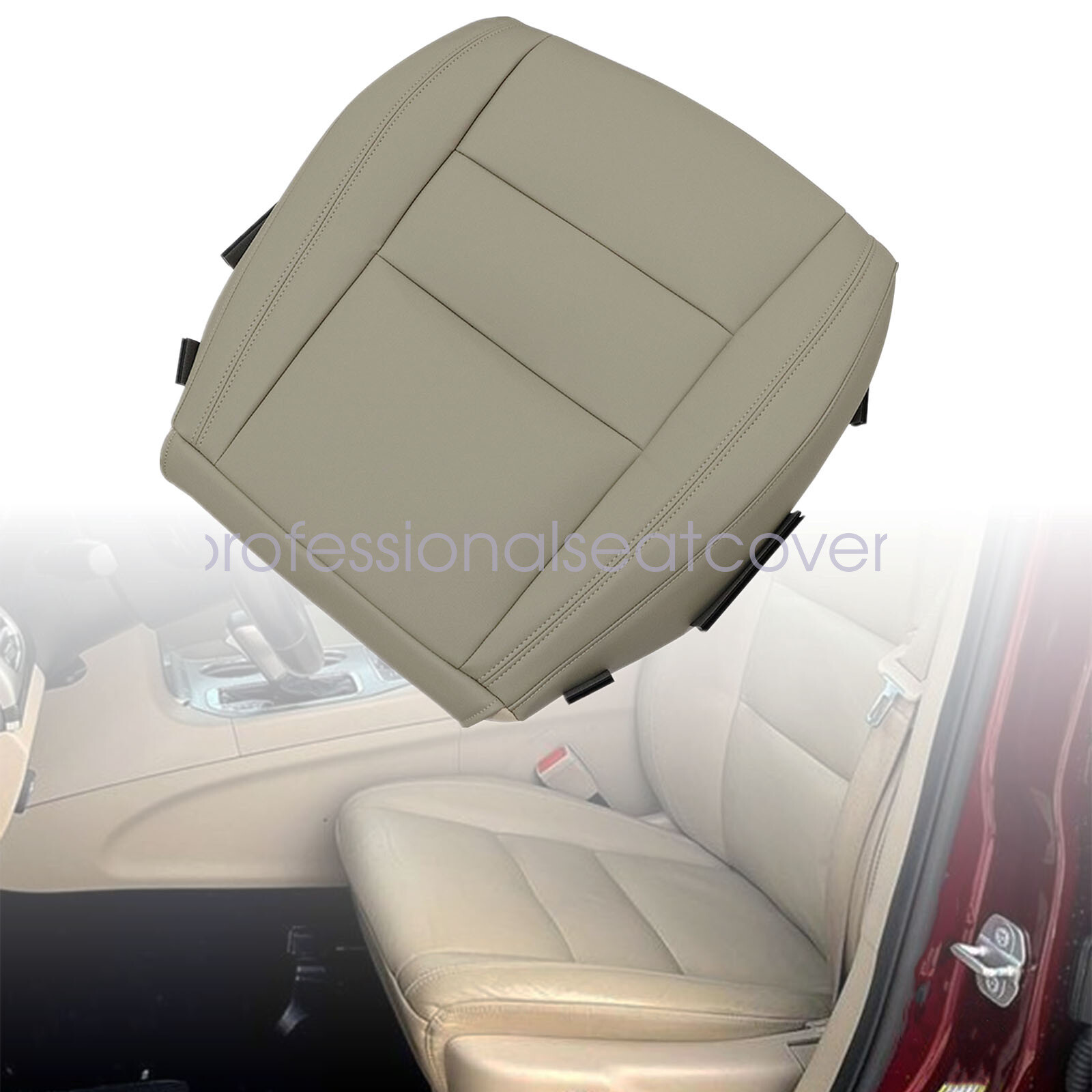 For 2011-2021 Jeep Grand Cherokee Driver Replacement Bottom Leather Seat Cover