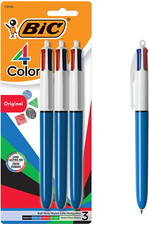 BIC 4-Color Ballpoint Pens, Medium 1.0Mm , 4 Colors MMP31-AST 