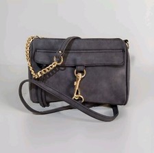 Gray  Golden Chain Strap Stylish Crossbody Shoulder Bag Purse Classy Sz...