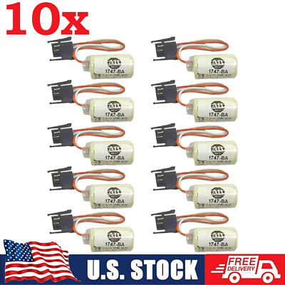 10-Pcs 1747-BA 1769-BA PLC Battery Replacement for Allen Bradley SLC PLC SLC500