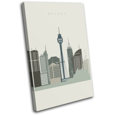 Sydney Australia Landmark Skyline City SINGLE Leinwand Kunst Bild drucken