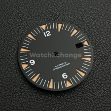 31mm Black & Orange Watch Dial for SEIKO NH35 NH36 Watch Movement Parts