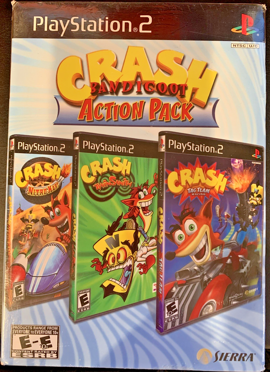 Crash Bandicoot Action Pack (Sony PlayStation 2, 2007) for sale