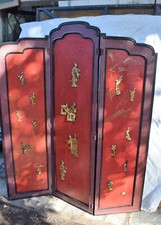 Antique 1800s Richly Painted Chinese Screen Separator with Women and Gheisha!