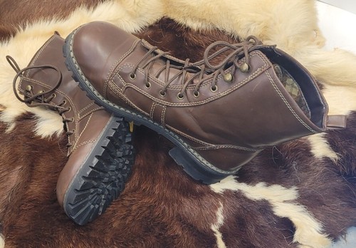 Route 66 Vibram Y2K 90s Chunky Brown Faux Leather 2" Heel Mid Calf Boot sz 10 - 第 3/24 張圖片