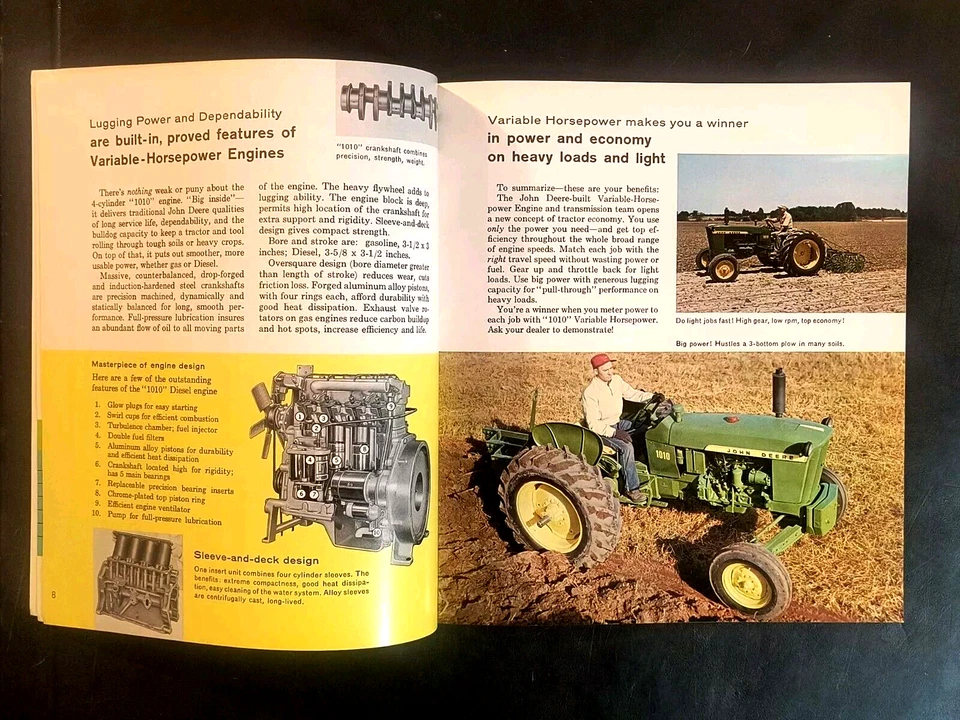 1962 John Deere Tractor Company 1010 Row Crop Dealer Sales Brochure Catalog - Image 4 of 4